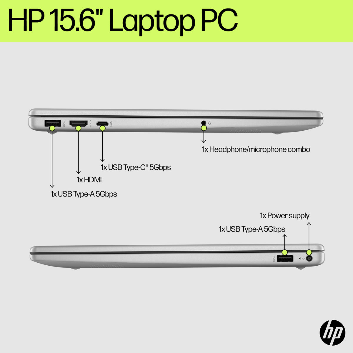 HP 15.6" Touchscreen Laptop, 13th Gen i5 Processor (8GB RAM - 512GB SSD)