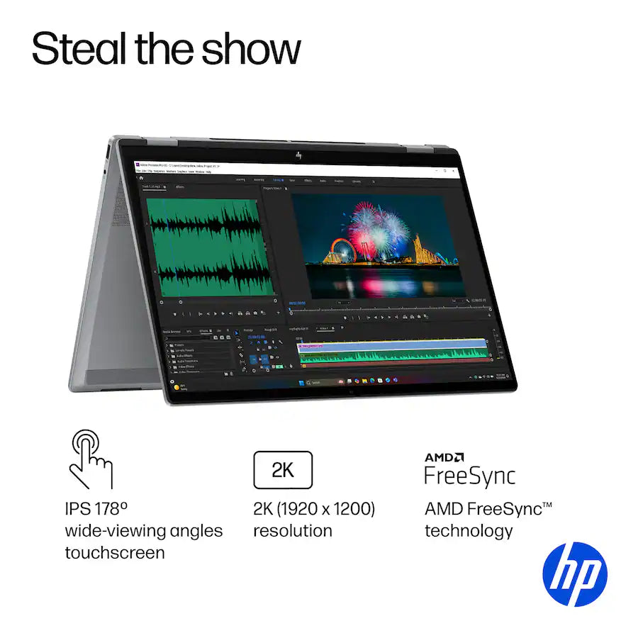 HP OmniBook X Flip 2-in-1 - 16" 2K Touch-Screen Laptop - AMD Ryzen AI 5 340 Processor - (16GB RAM - 512GB SSD)