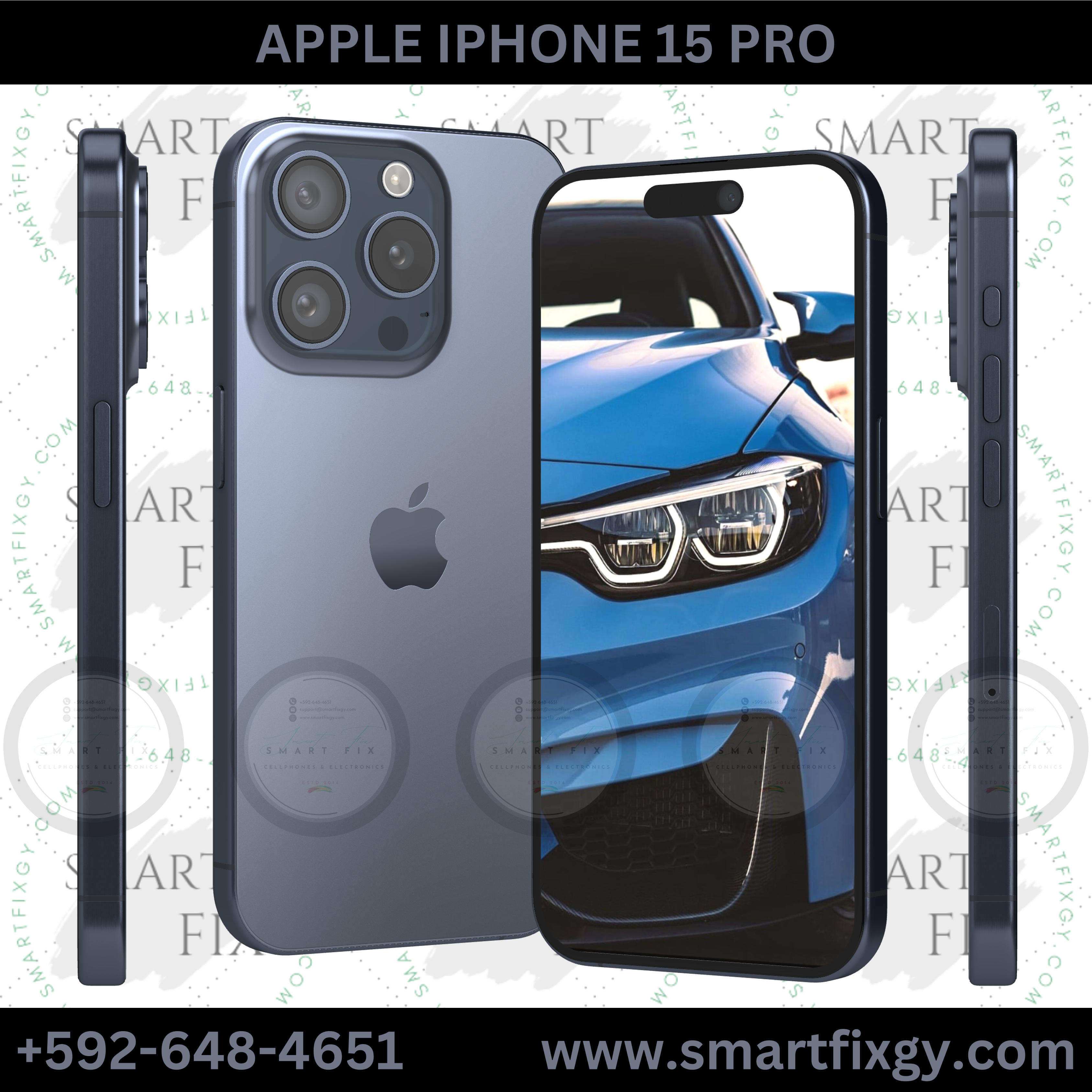 Apple iPhone 15 Pro (128GB) – SMART FIX Cellphones & Electronics Apple iPhone 15 Pro (128GB) – SMART FIX Cellphones & Electronics