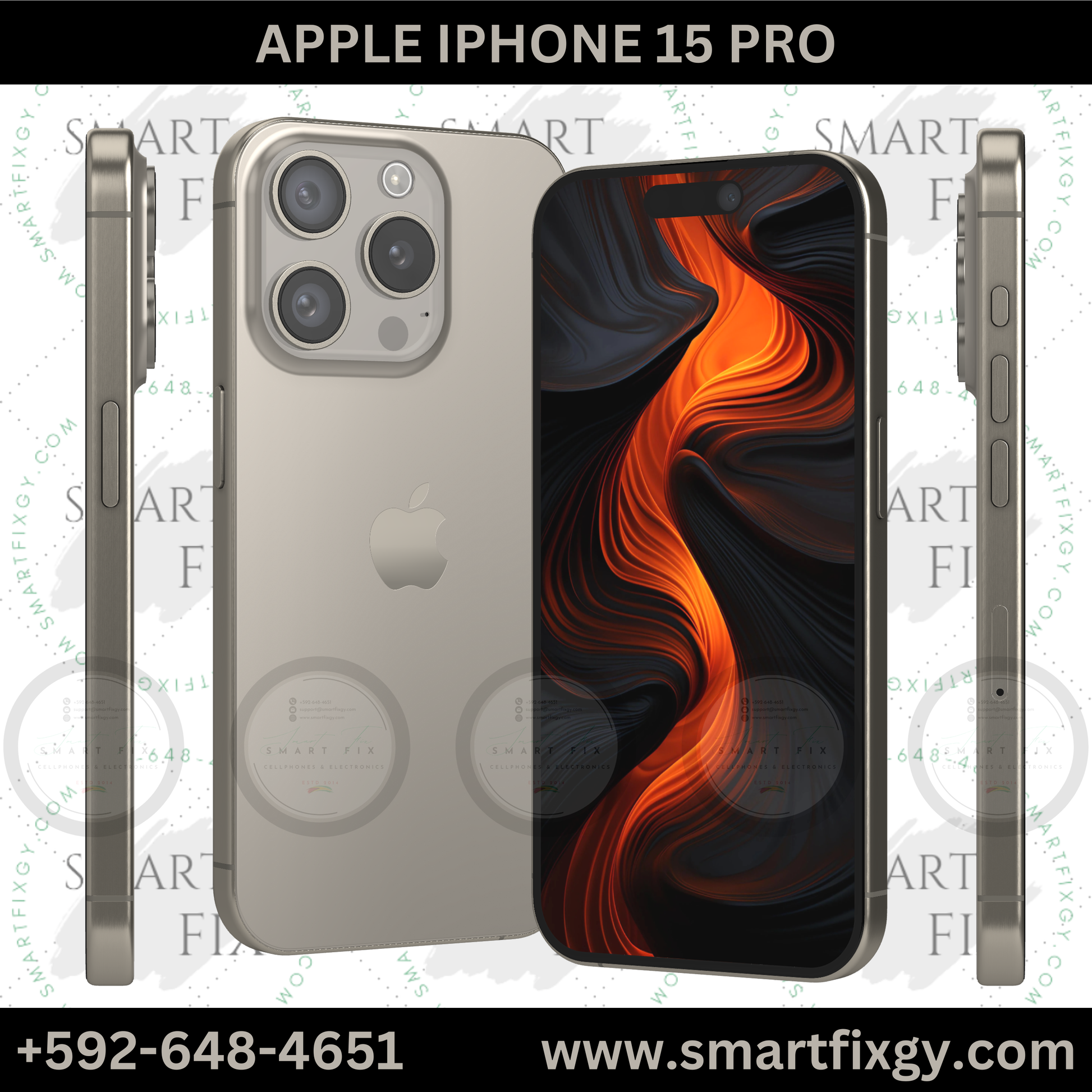 Apple iPhone 15 Pro (128GB) – SMART FIX Cellphones & Electronics Apple iPhone 15 Pro (128GB) – SMART FIX Cellphones & Electronics